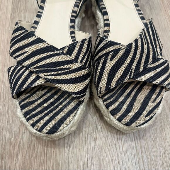 Vince Camuto Delindan Zebra Print Espadrille Platform Sandals size 8 - Picture 10 of 13